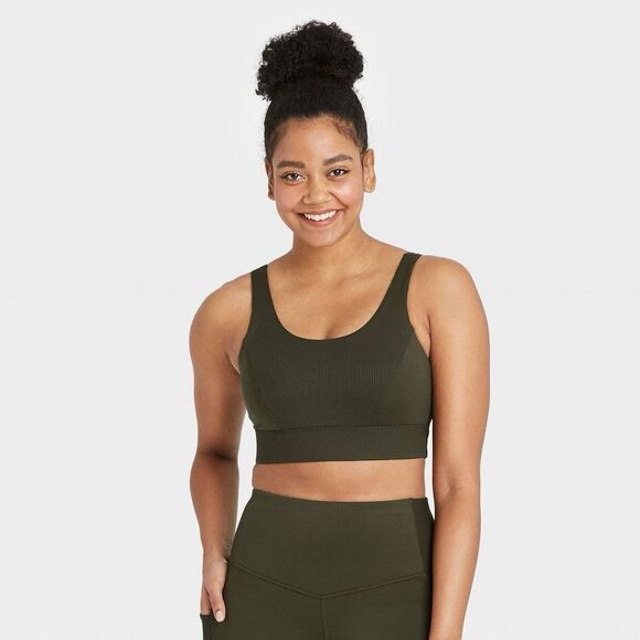 Woen's Ediu Support Soft Ribbed Bra - All in Otion™ Size M - Picture 1 of 3